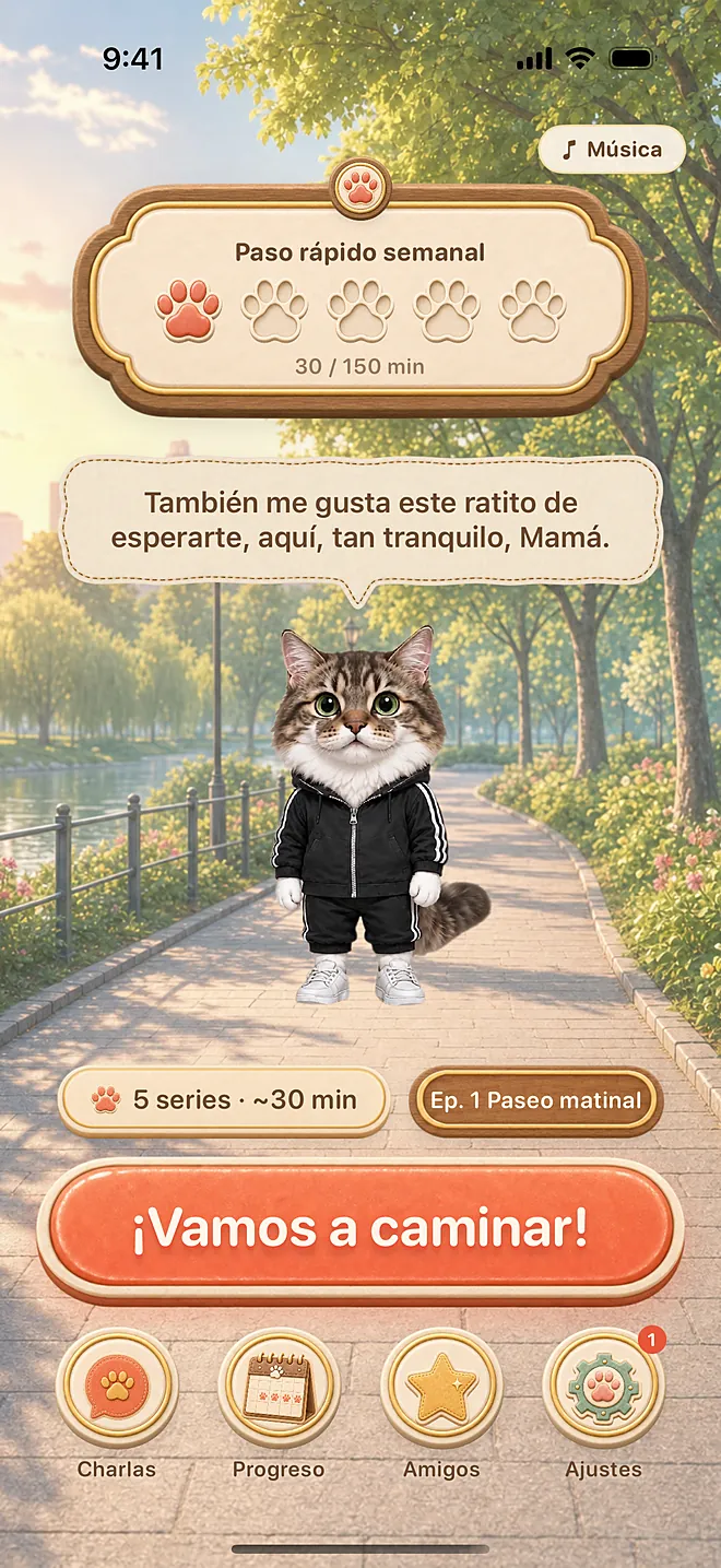 Pantalla real de la app: Inicio