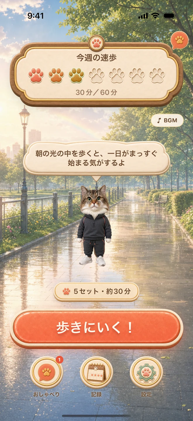 アプリの実際の画面：ホーム